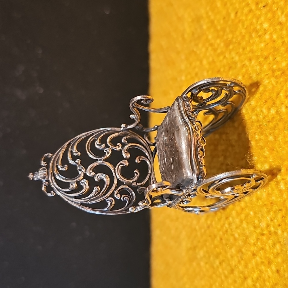 VTG Rare German KUEHN Sterling Silver Mini "dollhouse" Rocking Chair